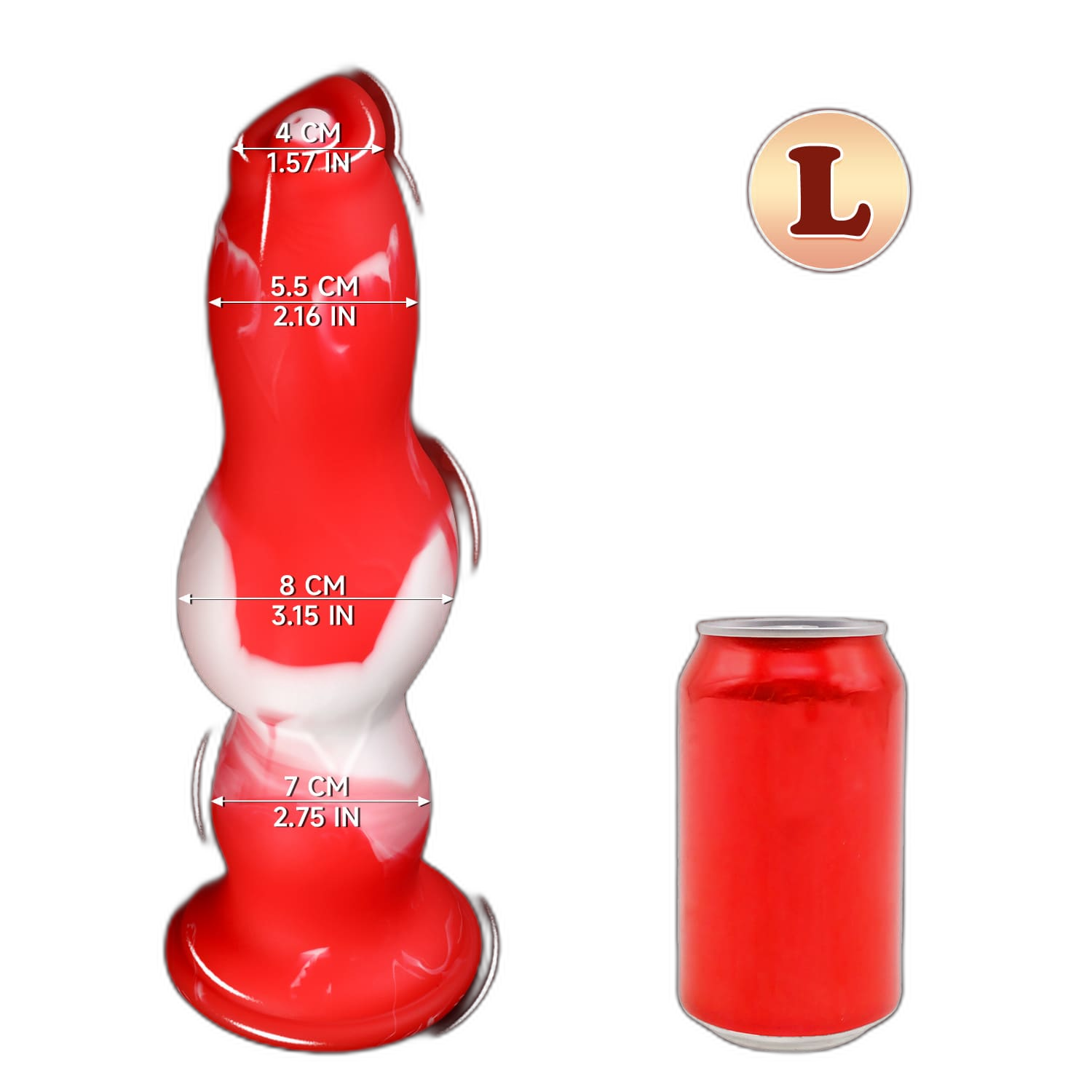 Peppermint Fury - Knot Dildo - Kanis Dildo - Butt Plug - 3 Sizes