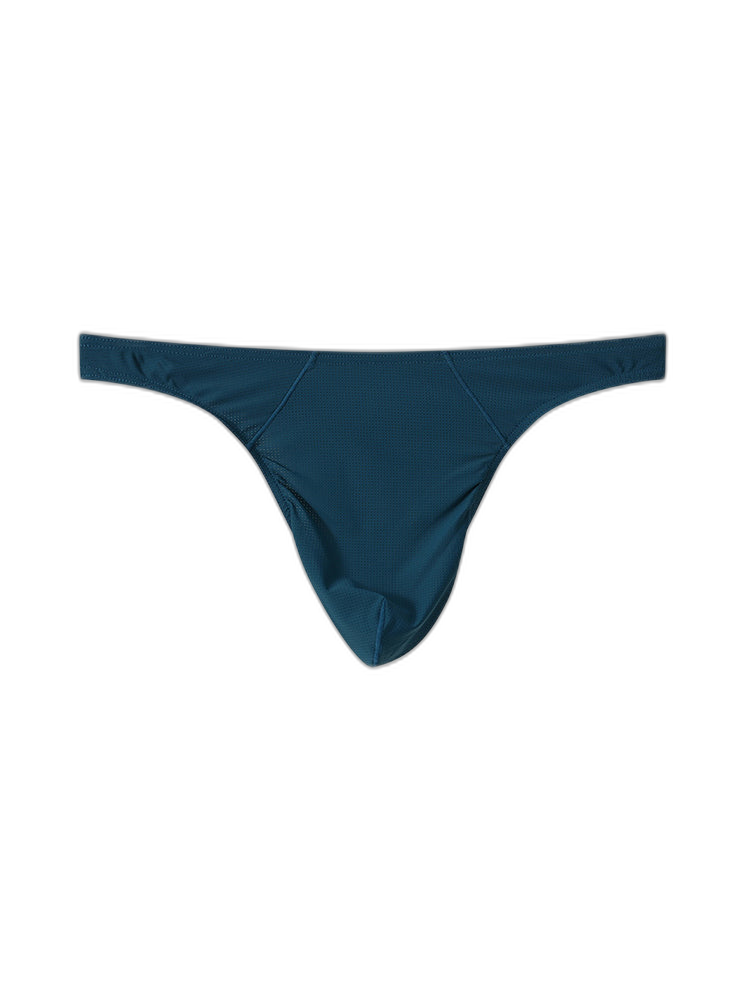 3 Pack Men's Low-Rise Performance Thong - Breathable Mesh & Smooth Fabric