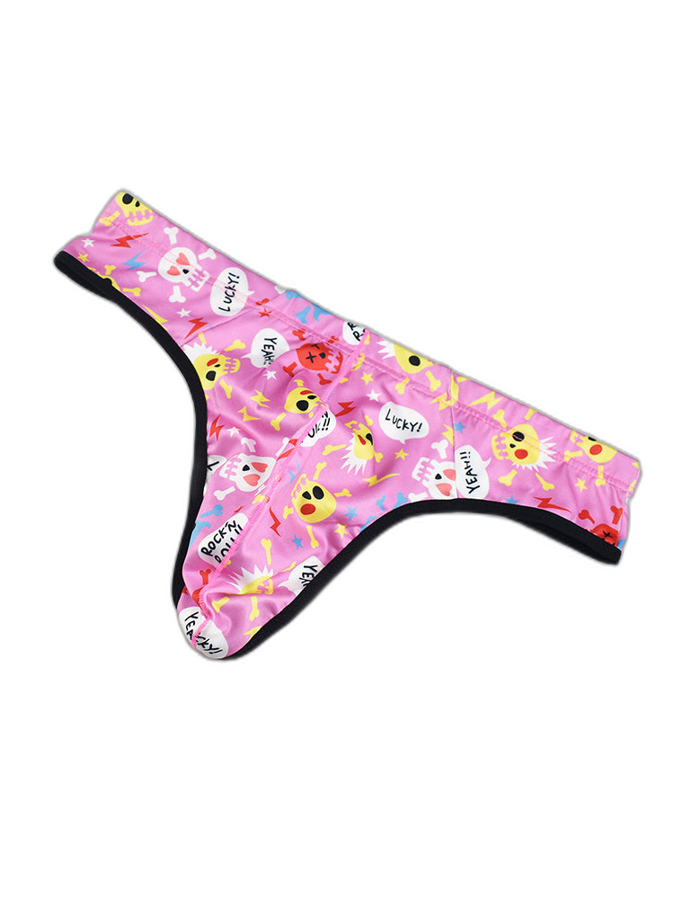 3 Pack Men's Skull Print Thong - Edgy & Sexy