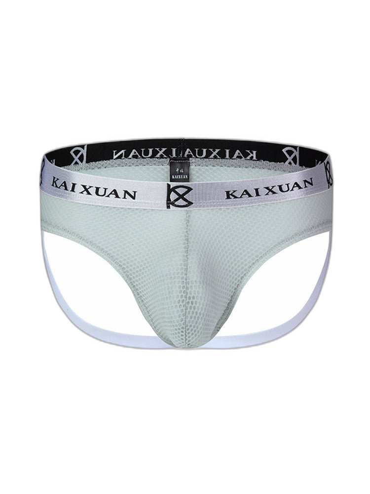 3 Pack Men's Mesh Thong with Stretch & Breathable 3D Support Pouch