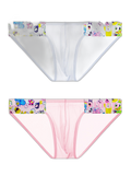 2 Pack Men's Low-Rise Seamless Sheer Breathable Briefs