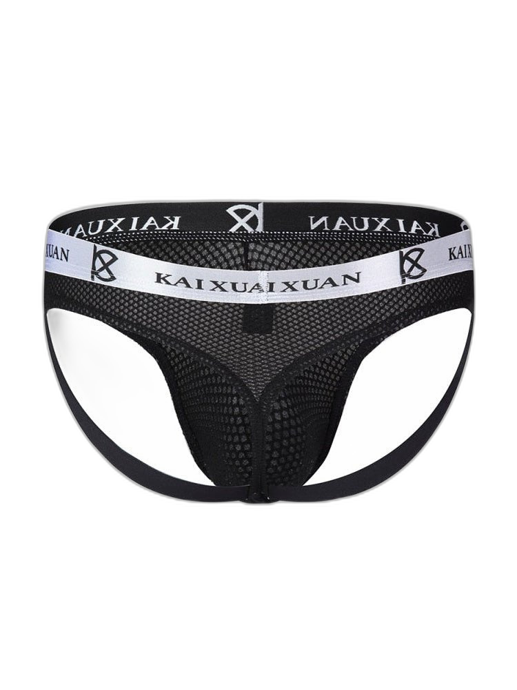 3 Pack Men's Mesh Thong with Stretch & Breathable 3D Support Pouch