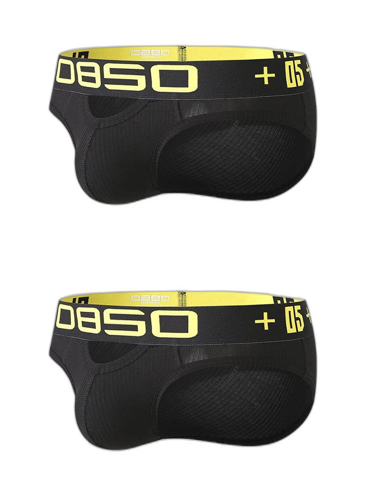 2 Pack Men's Hips Lifting Cotton Low-rise Briefs