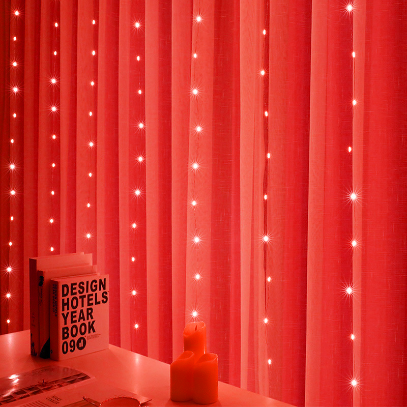 LED Curtain Garland On The Window USB String Lights Remote Control Christmas Decorations For Home Room