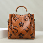 Fashionable And Simple Embossed Ladies Large-capacity Handbag
