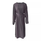Plus Size Lace Up Muslim Women's Dress