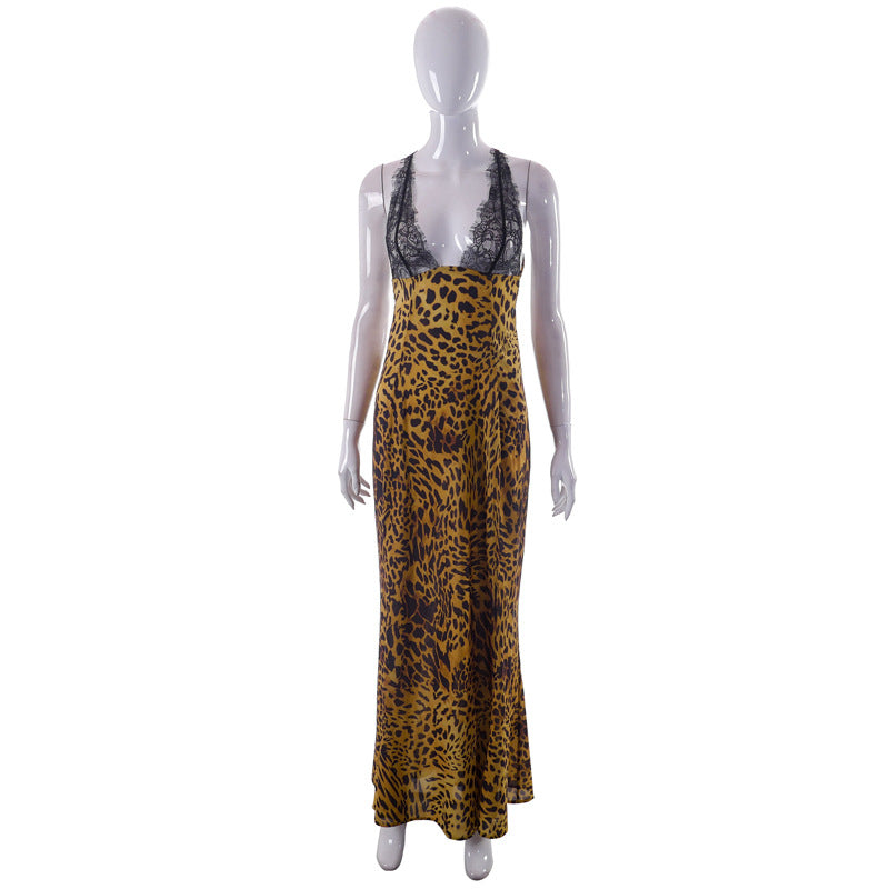 Women's Fashion Printed Spaghetti Straps Sleeveless Dress