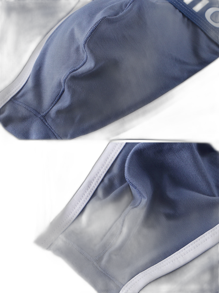 3 Pack Men's High-Cut Sexy Comfortable U-Convex Breathable Briefs