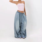 Retro High Street Wide Leg Loose Jeans