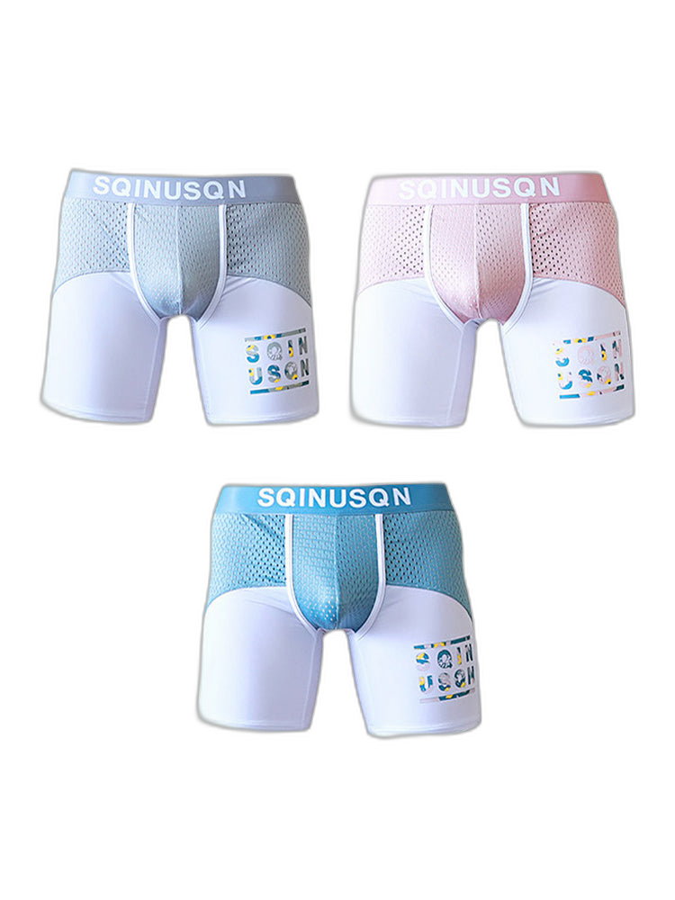 Men's Anti-Chafing Sports Boxer Briefs with Spacious Pouch