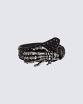 New Skeleton Hand Studded Belt