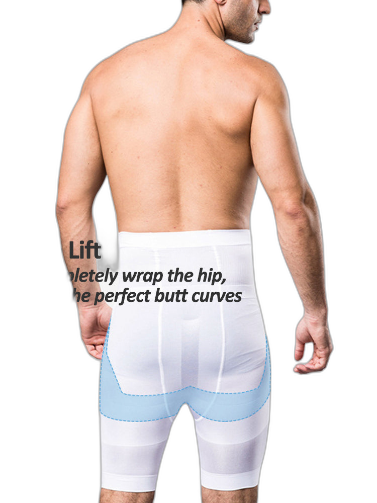 Men's High Waist Tummy Control Shaper Boxer Briefs