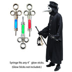 Absolute Vibe Plague Doctor Mask & Hat Combo — Halloween Steampunk Cosplay Set (L, WHITE-001)