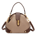 Women's Autumn And Winter Korean Retro Handbag Shoulder Lychee Pattern Small Round Bag