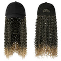 Women's Fashion Natural Headgear With Hat And Wig