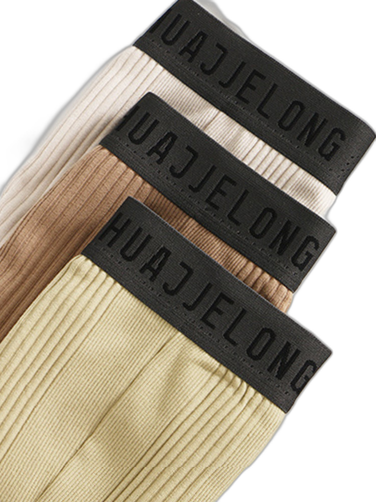 4 Pack Men's Solid Color Cotton Breathable Trendy Briefs