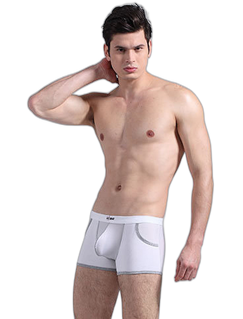 3 Pack Men's Long Leg Boxer Briefs Made of Ultra-Thin Ice Silk with Anti-Wear Elastic