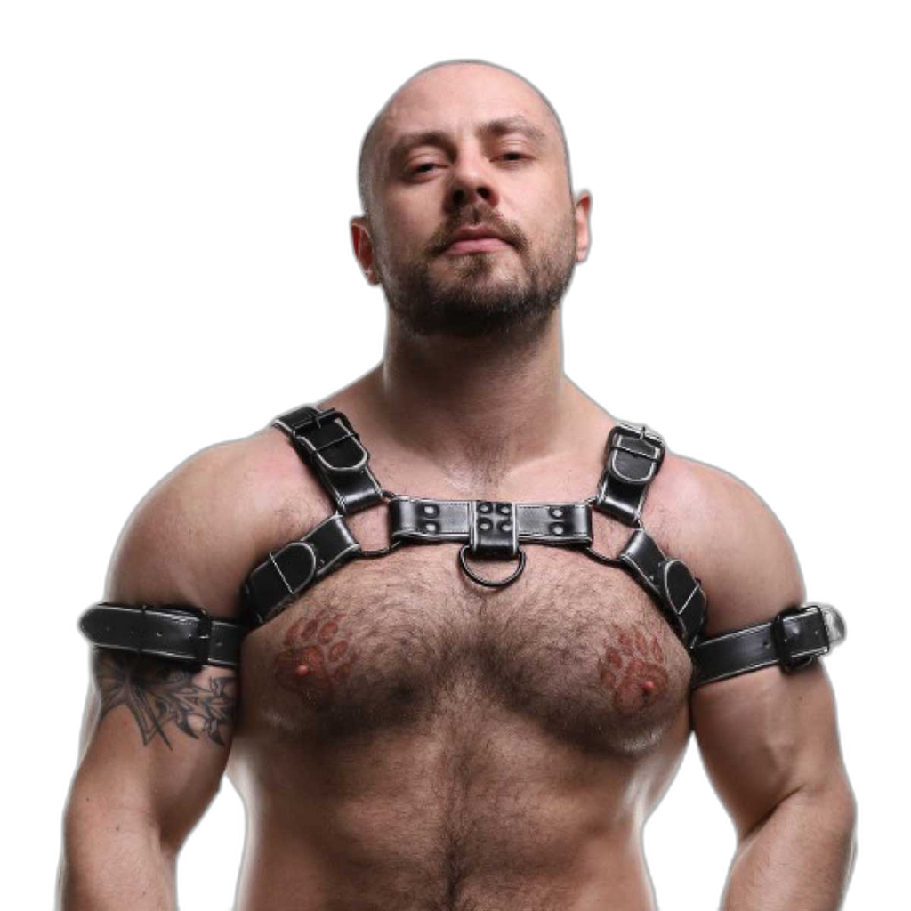 ruff GEAR Leather Bulldog Reflector Harness
