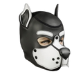 Mr S Leather Neoprene K9 Puppy Hood | Black/White
