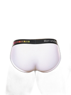 Men's Mesh Briefs With Colorful Spliced Lines