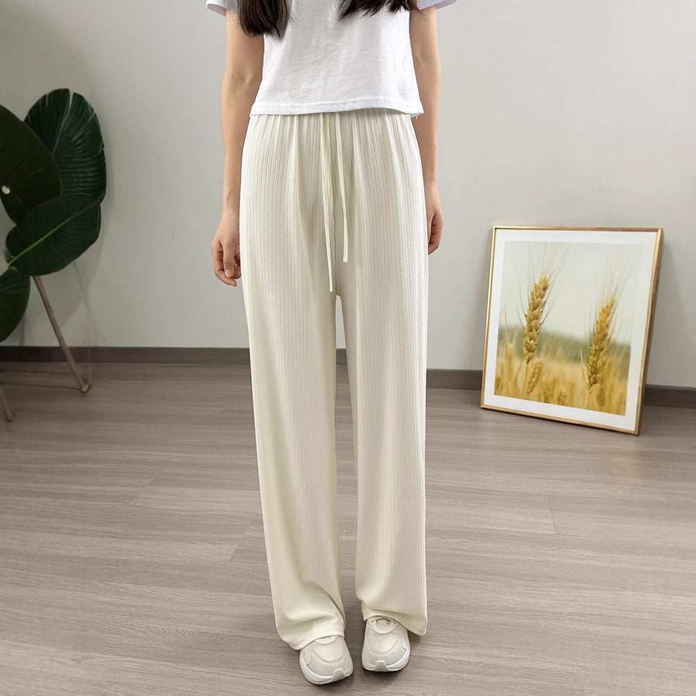 Women's Jacquard Summer Pants Slimming And Casual Trousers