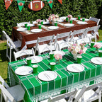 Accevo Football Party Decorations: Disposable Tablecloths 54 x 108 Inch, 2 Pack – Touchdown Theme