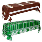Accevo Football Party Decorations: Disposable Tablecloths 54 x 108 Inch, 2 Pack – Touchdown Theme