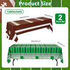 Accevo Football Party Decorations: Disposable Tablecloths 54 x 108 Inch, 2 Pack – Touchdown Theme
