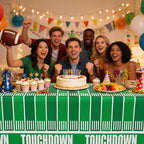 Accevo Football Party Decorations: Disposable Tablecloths 54 x 108 Inch, 2 Pack – Touchdown Theme