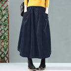 Retro Loose-fitting Casual Skirt For Women