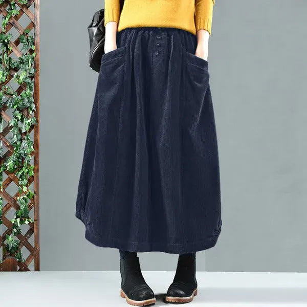 Retro Loose-fitting Casual Skirt For Women