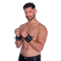 Prowler RED Leather Lockable Wrist Restraints Black