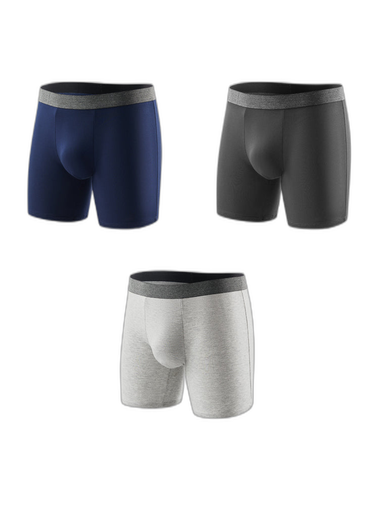 3 Pack Men's Plus-Size Anti-Chafing Performance Boxer Briefs