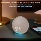 Acedeck Sound Machine Alarm Clock – 25 Sleep Sounds, Gentle Wake, Bluetooth Speaker, Putty