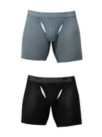2 Pack Men's Sporty Cut Anti-Chafing Breathable Stretch Fit Midway Briefs