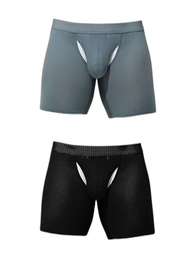 2 Pack Men's Sporty Cut Anti-Chafing Breathable Stretch Fit Midway Briefs