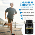 HUMANX Lactobacillus Gasseri & Reuteri+ 20 Mrd. KBE Probiotikum – Bio-Präbiotika & Punicalagine – Hergestellt in den USA