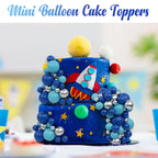 Acmee 115 Pcs Ball Cake Toppers – Blue & Silver Foam Ball Picks for Birthday, Wedding & More