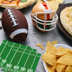 Actilize 100-Pack Football Party Napkins – 2 Designs, 6.5-Inch Disposable Napkins
