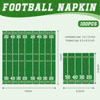 Actilize 100-Pack Football Party Napkins – 2 Designs, 6.5-Inch Disposable Napkins