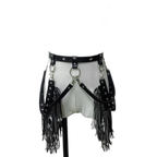 Women's Gothic Punk Pentagram Garter Set with Tassel Bra Harness