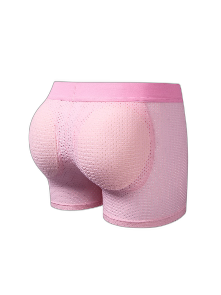Sponge Cushion Mesh Buttock Boxer Briefs