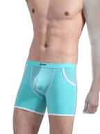 3 Pack Men's Long Leg Boxer Briefs Made of Ultra-Thin Ice Silk with Anti-Wear Elastic