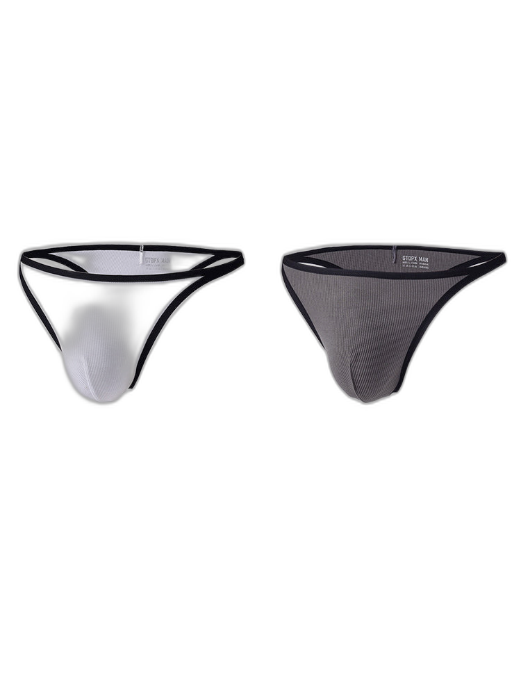 2 Pack Men's Low-Rise Eco-Friendly Lightweight Thong