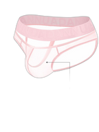 2 Pack Men's Stretch Solid Color Sexy Crotch Single-Layer Briefs