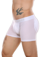 Sponge Cushion Mesh Buttock Boxer Briefs