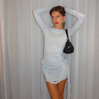 Women's Slim-fit Long-sleeved Mini Dress
