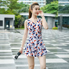 Foreign Trade Covering Belly Thin One-piece Swimsuit