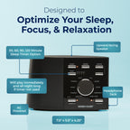 Sound+Sleep High Fidelity Sleep Sound Machine by Adaptive Sound Technologies — 30 Non-Looping Nature Sounds & Sleep Timer