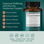 USDA Organic Lion's Mane + Ashwagandha: 10x Mushroom Complex (18,600mg/serv) for Focus & Immunity